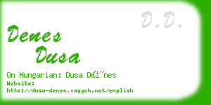 denes dusa business card